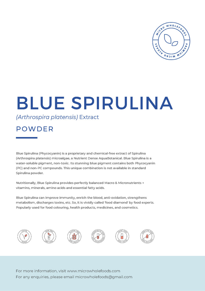 
                  
                    Load image into Gallery viewer, Blue Spirulina Powder 50g - MICRO WHOLEFOODS
                  
                