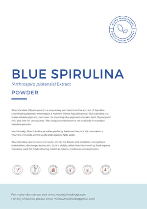 
                  
                    Load image into Gallery viewer, Blue Spirulina Powder 50g - MICRO WHOLEFOODS
                  
                
