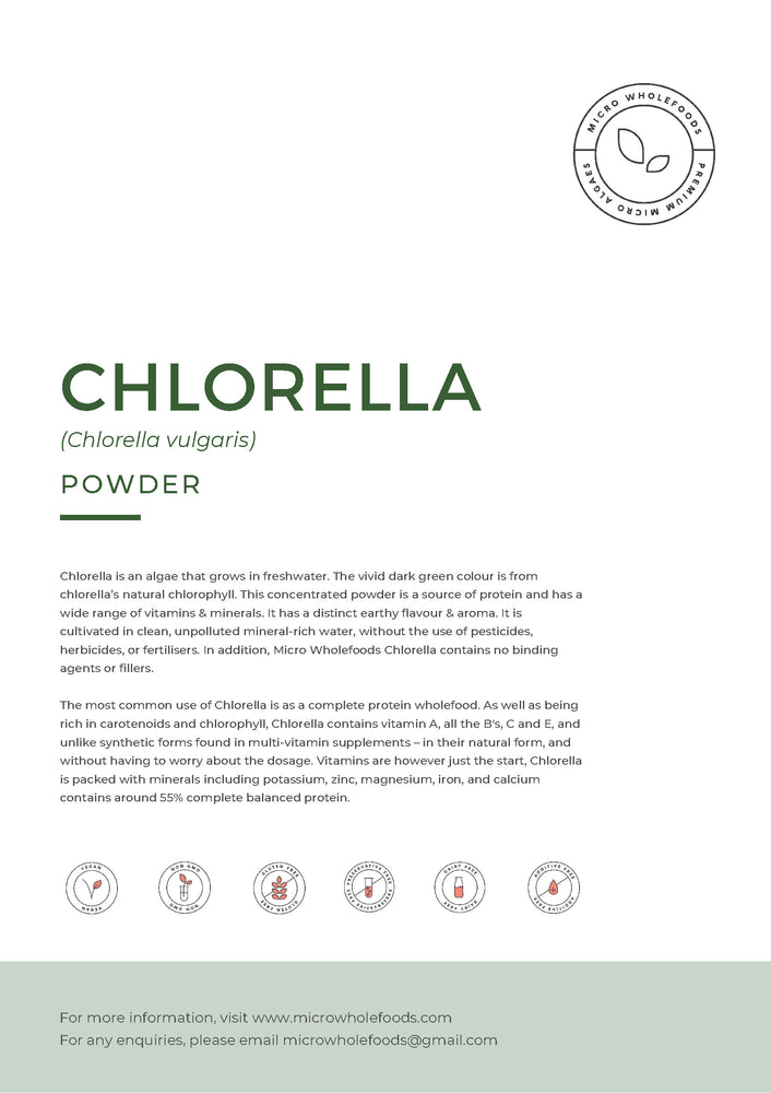 
                  
                    Load image into Gallery viewer, Chlorella Powder 100g - MICRO WHOLEFOODS
                  
                