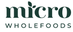 Micro Wholefoods typography vertical logo